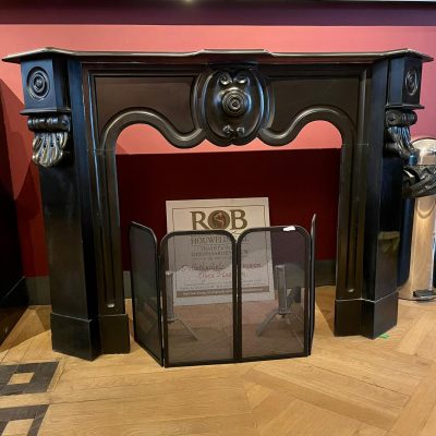 Antieke marmeren omloopschouw - zwart