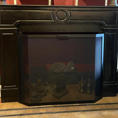 Antieke marmeren omloopschouw - zwart